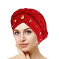 thumbnail image 2 of iHPH7 Chemo Headwear for Women African Turbans for Women Cancer Headwear for Women Chemo Cancer Head Wraps for Women Head Wrap Scarf, Red One Size, 2 of 7