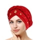 thumbnail image 2 of Gorro turbante trenzado con cuentas para mujer: elegante gorro con pañuelo para mujeres musulmanas o embarazadas, cubre el cabello con un elástico suave, apto para todas las estaciones, 2 of 6