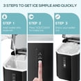thumbnail image 2 of Auseo Pro Nugget Ice Maker, Portable Countertop Machine for Chewable Crushed Ice | 34Lbs/24H, Self-Cleaning, Quiet & Compact (Sleek Black), 2 of 8