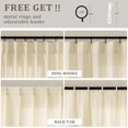 thumbnail image 4 of ASWZXCFGV Sage Green Linen Sheer Curtains 96 Inches Long Memory Shape Trained Pleated Curtain for Living Room with Hooks Rings Back Tab Pinch Pleat Drapes 96 Inch Length for Boho Bedroom, 4 of 9
