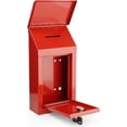 thumbnail image 2 of Metal Donation Box Charity Steel Collection Box Office Suggestion Box Secure Box with Top Slot and Lock with Keys Wall Mount with pre drilled Holes 10x6x2.5 Waterproof Mailbox for Home OfficeRed, 2 of 4