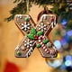 thumbnail image 4 of Uuiauoio 26 Gingerbread Alphabet Ornaments, Letters Christmas Ornament, 26 Initial Candy Cane Letter Pendant with Berries Pattern, Xmas Hanging Alphabet Letters for Christmas Tree Craft(X), 4 of 5