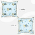 thumbnail image 3 of Fotbe Cartoon Turtle Pattern Velvet Decorative Throw Pillow Covers with Elegant Piping, Soft Plush Cushion Cover for Sofa, Bed, Car, Office-20"x20", 3 of 8