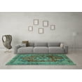 thumbnail image 3 of Ahgly Company Indoor Rectangle Medallion Turquoise Blue Traditional Area Rugs, 2' x 3', 3 of 4