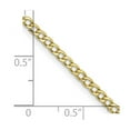 thumbnail image 2 of 10k Yellow Gold 2.5mm Semi-solid Curb Link Chain Necklace 26 Inch Chain Necklace for Women and Men, 2 of 2