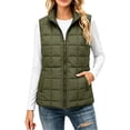 thumbnail image 5 of Byworldtasic Women's Lightweight Quilted Puffer Vest Stand Collar Zip Up Outerwear Sleeveless Jacket with Pockets, 5 of 9