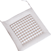 Fullvigor Cotton Linen Chair Cushion Fashion Plaid Square Shape Seat Padding