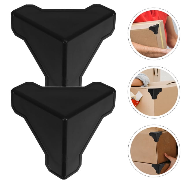 Minkissy Carton Anti-Collision Corner Protector 100Pcs Plastic Simple Design for Shipping and Storage 3.3x3.3x2In