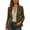 Army Green, variant on Womens Suede Like Blazer Jacket Two Button Tailored Fit Lapel Collar Long Sleeve Structured Casual Office Outerwear Brown 2XL