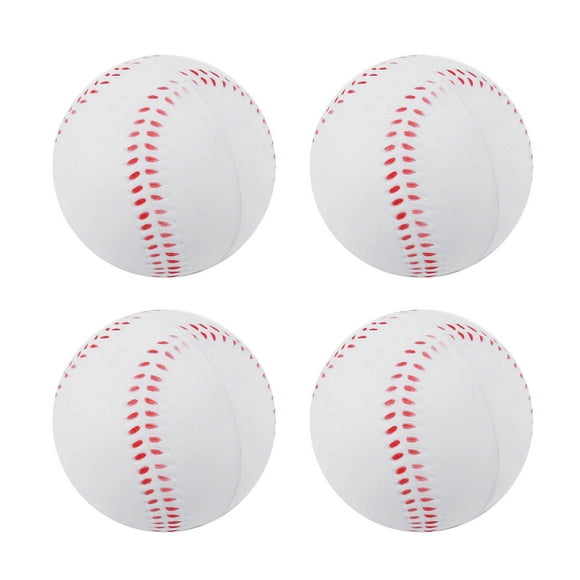 4X Ballon de Baseball Sport Impact Réduit 10 Pouces Adulte Jeunesse Ballon Doux pour Jeu Compétition Lancer Attraper Entraînement