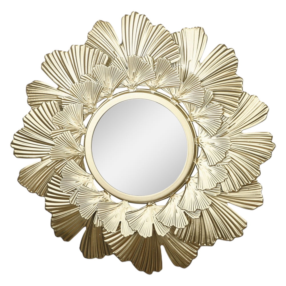 Hanging Wall Mirror Round Decorative Wall Mirror Embossed Wall Hanging Mirror For Living Room Bedroom Office Walmartcom Walmartcom