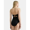 thumbnail image 4 of Time and Tru Women’s and Women’s Plus Bandeau Twist Front One Piece Swimsuit, Sizes XS-3X, 4 of 4