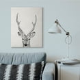 thumbnail image 2 of Stupell Industries Deer Portrait Grey Drawing Design Canvas Wall Art by Victoria Borges, 2 of 6