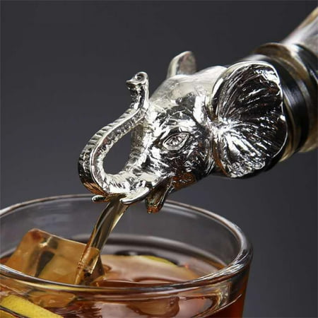 

1Piece Red Wine Pourer Zinc Alloy Rhino Lion Leopard Antelope Head Wine Stopper Drink Bar Tools Nightclub Bar Accessories