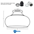 thumbnail image 3 of Kira Home Harlow 9" Glass Shade, Replacement Glass, 1-5/8" Fitter Opening for Threaded Medium Base Socket, 6" x 9", (1), 3 of 8