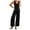 Black jumpsuits for women, variant on Wycnly Womens Jumpsuits High Waist Pleated Wide Leg Casual Tank Long Jumpsuits Overalls Trendy Solid U-Neck Sleeveless Maxi Summer Rompers Black xl