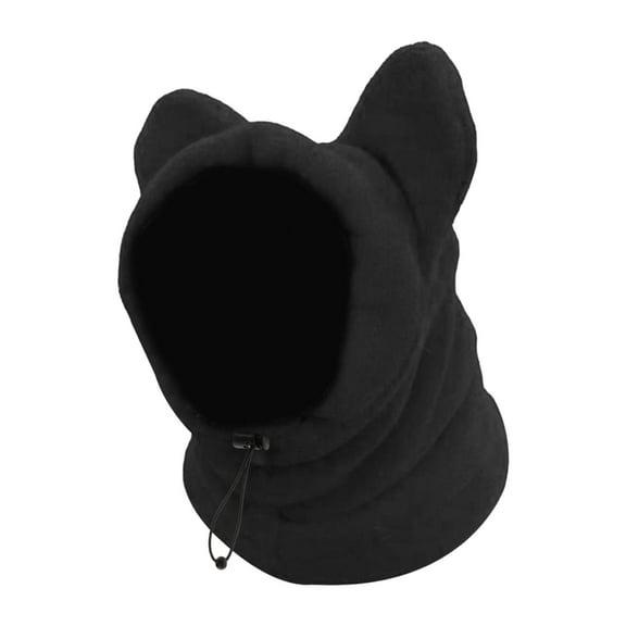 Lazsy Dog Ear Muffs Hat Dog Hat Adjustable Dog Snood Warm for Dogs Pets Walking Hiking Black XL
