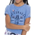 thumbnail image 3 of Bluey Australia Girls Embroidered Short Sleeve Graphic Top, Sizes 4-16, 3 of 7