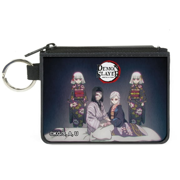 Demon Slayer Wallet, Coin Purse, Demon Slayer Ubuyashiki Parents and Two Daughters Family Pose, Canvas