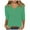 #034-Green, variant on TQWQT Womens 3/4 Sleeve Tops and Blouses 2024 Summer Casual V Neck T Shirt Solid Loose Fit T-shirts Ladies Three Quarter Length Sleeve Blouses Black L