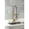 thumbnail image 3 of Kingston Brass LS8503DL Concord Single-Handle Deck-Mount Pre-Rinse Kitchen Faucet with Pot Filler, Brushed Brass, 3 of 7