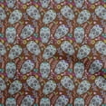 thumbnail image 1 of oneOone Cotton Jersey Brown Fabric Skull Quilting Supplies Print Sewing Fabric By The Yard 58 Inch Wide, 1 of 5