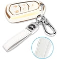 thumbnail image 3 of Key Fob Cover Compatible with Cadillac Escalade CTS SRX XT5 ATS STS CT6 Keychain Case Holder Protector,White, 3 of 7