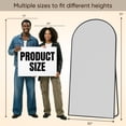 thumbnail image 3 of Cuteday 71"x 30" Full Length Mirror Arched Standing Floor Mirror Full Body Mirror, Black, 3 of 7