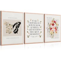 Hieng Inspirational Quotes Wall Art for Office Mental Health Wall Art Motivation Painting Picture Wall Decor for School Office Treatment Room Home Decoration Unframed