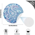 thumbnail image 3 of Paisley Nation Blue Round Placemat Set of 1, Non-Slip Heat Resistant & Waterproof Plate Pads for Dinner Table Table Placemats, 15.4 in Home Decor, 3 of 6