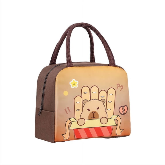 Cartoon Lunch Bag Reusable Portable Insulated Lunchbox for School Office Work Picnic Beach