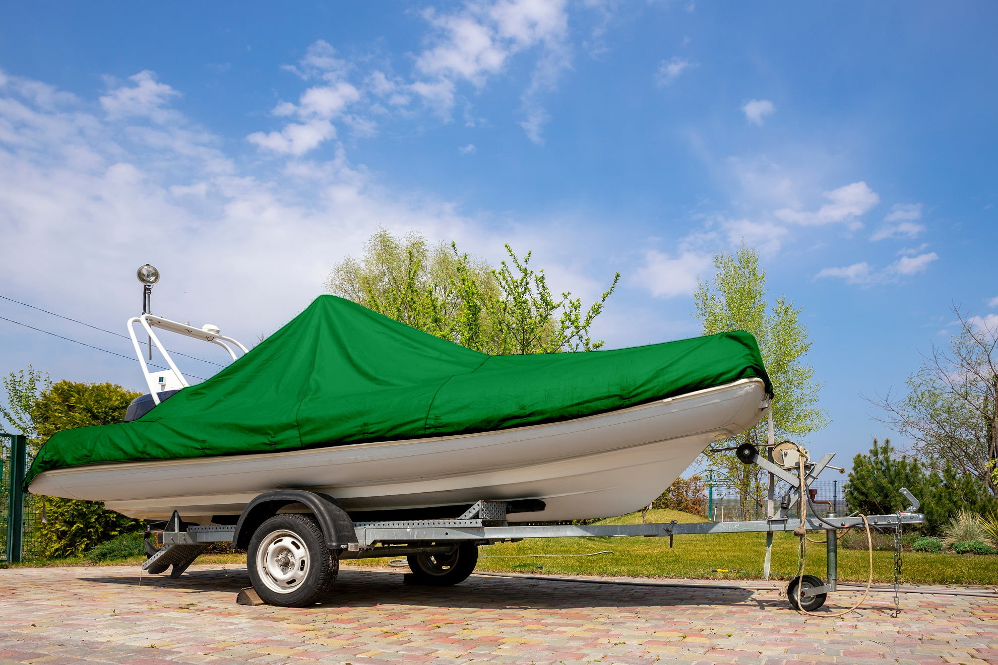BOEN 30 x 30 ft 8 Mil Green Tarp, Medium Duty Waterproof Tarp