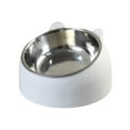 thumbnail image 2 of Pet Feeder Raised Food Feeder Neck Protective Bowl Pet Supplies Anti Slip Metal White, 2 of 8