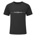 thumbnail image 3 of T-shirt Graphique Lettre Ville Mode Urbaine Manches Raglan Col Rond Confort Quotidien pour Hommes avec Ambiance Décontractée Quotidienne, 3 of 4