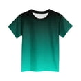thumbnail image 4 of CYRBOKO Toddler Boys T-shirts, Casual Short Sleeve Summer Gradient Color Sports Tee Army Green Size 4-5 T, 4 of 4