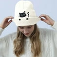 thumbnail image 5 of BAVACE White Cat Beanie Hat for Women Men Thick Knitted Cuffed Skull Cap Winter Cute Stuff Accessories Birthday Valentines Day Decoration Gifts Girlfriend Boyfriend Wife Husband Teen Age Ideas, 5 of 6