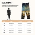 thumbnail image 2 of Cauagu 2025 New Year 5 Pajama Pants for Women Loose Fit Wide Leg Trouser Pants Casual Elastic Waist Drawstring Lounge Pants, 2 of 6