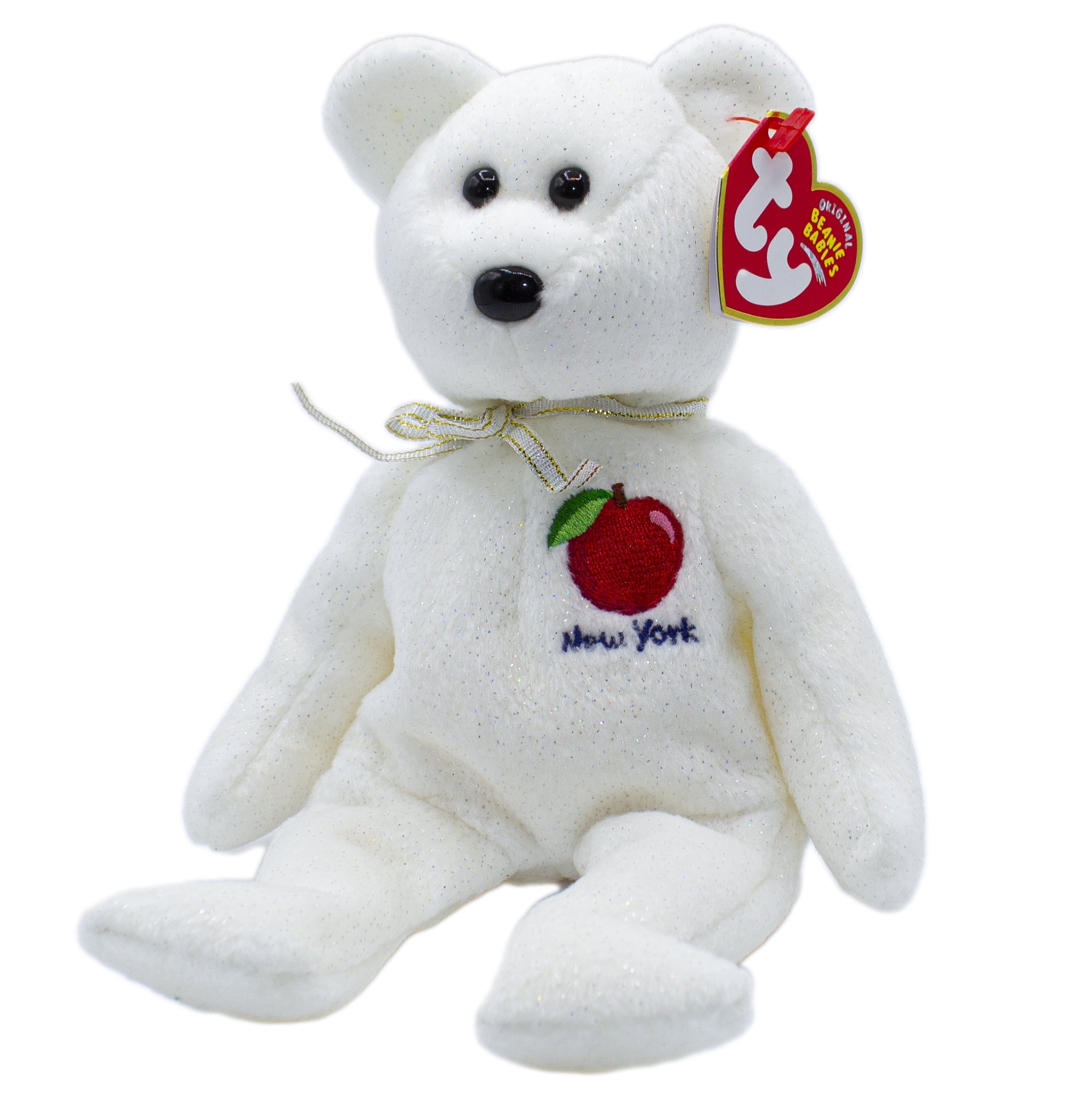 Ty Beanie Baby: I Love New York State the Bear | Stuffed Animal | MWMT ...