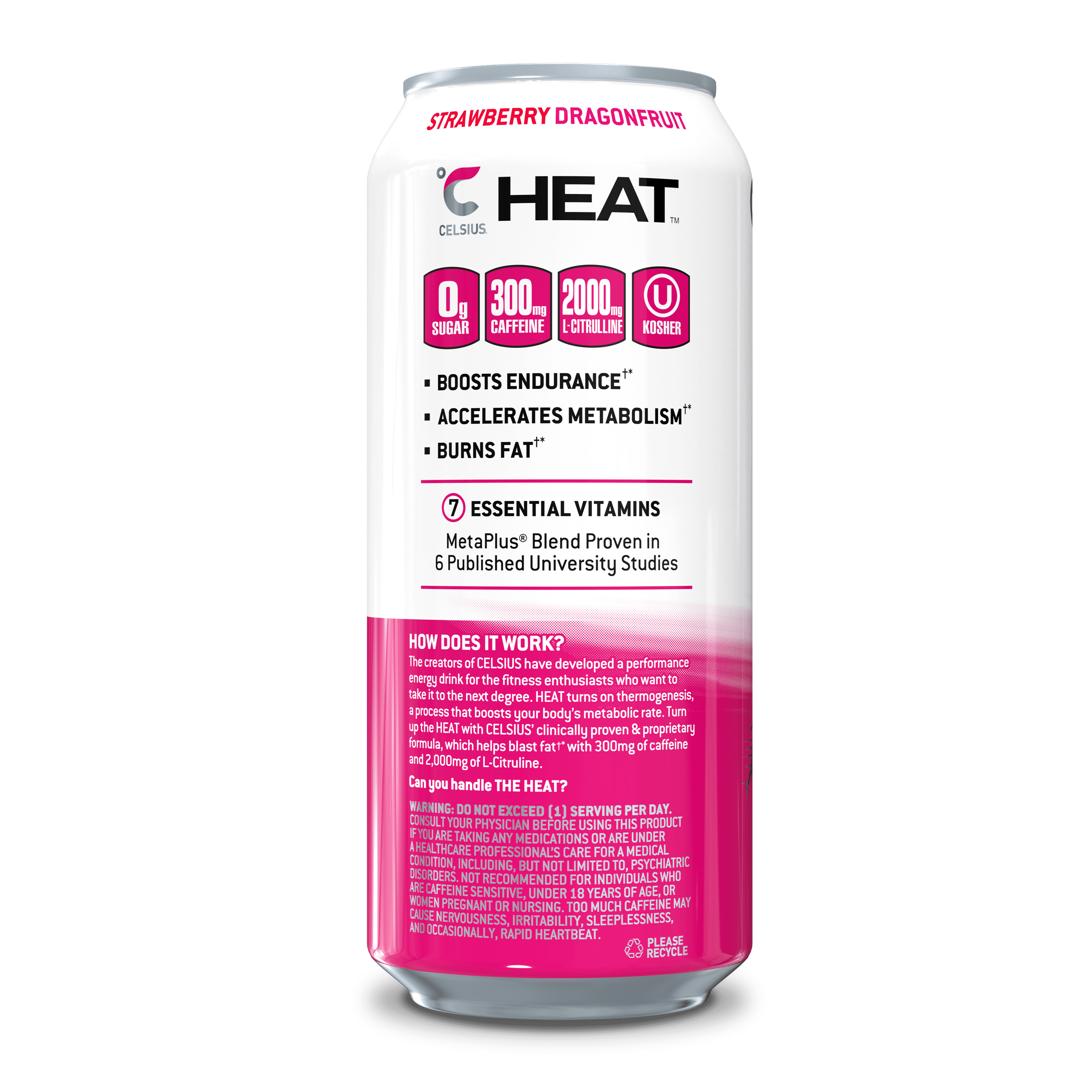 Buy CELSIUS HEAT Performance Energy Drink 16 Fl Oz, Strawberry Dragonfruit  (Pack of 12) Online at Lowest Price in Nigeria. 235777810