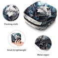 thumbnail image 3 of Wolf Sanitary Napkin Storage Bag Pouch, Period Bag Makeup Travel Bag Oxford Cloth Small Travel Toiletry Bag for Women, 4.7x6.6x6.6 in, 3 of 6