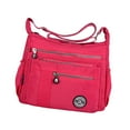 thumbnail image 3 of Bolso de hombro para mujer, bandolera de moda, cartera para mujer, múltiples bolsillos Rosa roja, 3 of 9