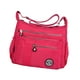thumbnail image 3 of Bolso de hombro para mujer, moderno, tipo bandolera, con cremallera y correa ajustable Rosa roja, 3 of 9