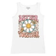 thumbnail image 5 of Better Together Women's Tank Top Vintage Retro Boho Style 70s Floral Vibe Hippie Peace Love Friendship Bohemian, 5 of 7