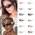thumbnail image 1 of Hombres Señoras Celebridad Tendencia Gafas Hot Girls Y2k Gafas de sol envolventes, 1 of 4