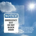 thumbnail image 5 of Emergency Exit Do Not Block Door OSHA Notice Vinyl Decal Label 18 Inch x 12 Inch - 5 Pack, 5 of 6