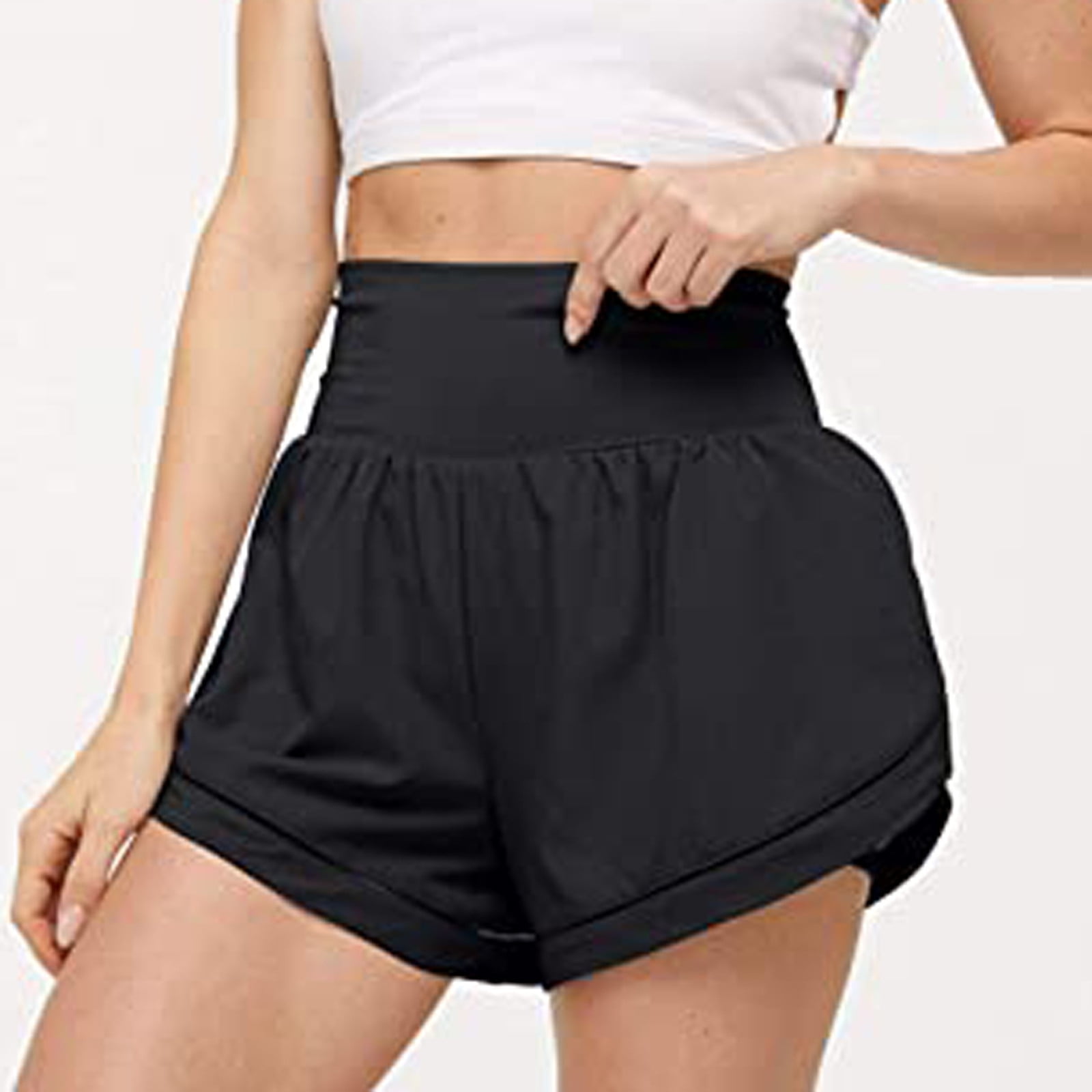 HOMBOM Female Casual Pants Fashion Women Summer Solid Yoga Pants Net Yarn Sports Shorts Leggings Pants