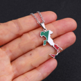 thumbnail image 3 of Necklace, Italy Map Pendant Stainless Steel Necklace Accesso, 3 of 3