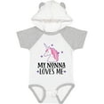 thumbnail image 3 of Inktastic My Nonna Loves Me Unicorn Girls Baby Bodysuit, 3 of 5