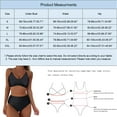 thumbnail image 4 of Huesdet Women High Waisted Bikini Sets Tummy Control Swimsuits Color Block Two Piece Drawstring Bathing Suit(Black,L), 4 of 7