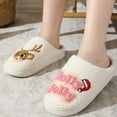 thumbnail image 2 of Christmas Slippers House Shoes for Women Fluffy Soft Cozy Bedroom Cartoon Plush Cute Slippers for Indoor Outdoor Use, 2 of 9